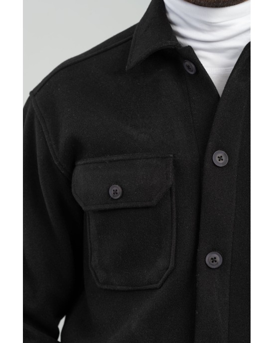 Overshirt Vittorio μαύρο OVERSHIRT