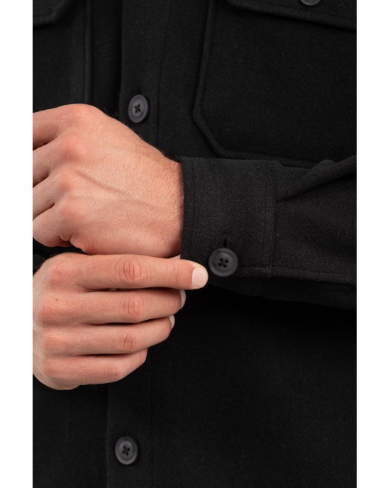 Overshirt Vittorio μαύρο OVERSHIRT