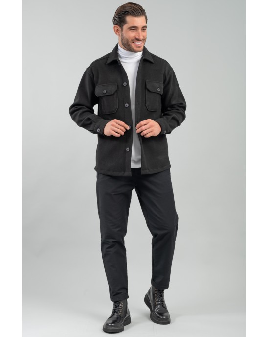 Overshirt Vittorio μαύρο OVERSHIRT
