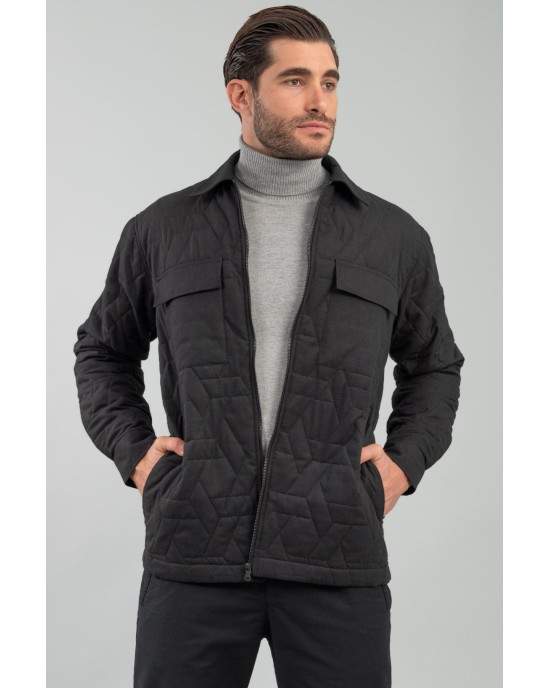 Overshirt Vittorio μαύρο OVERSHIRT