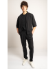 Πουκάμισο Vittorio Benito μαύρο OVERSHIRT