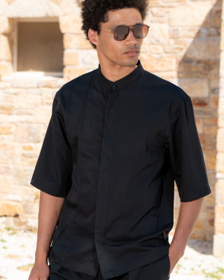 Πουκαμίσα Vittorio Boretto μαύρη