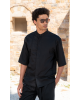 Πουκαμίσα Vittorio Boretto μαύρη OVERSHIRT