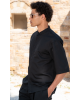Πουκαμίσα Vittorio Boretto μαύρη OVERSHIRT