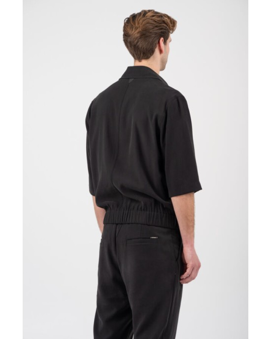 Πουκαμίσα Vittorio Grosseto μαύρο OVERSHIRT