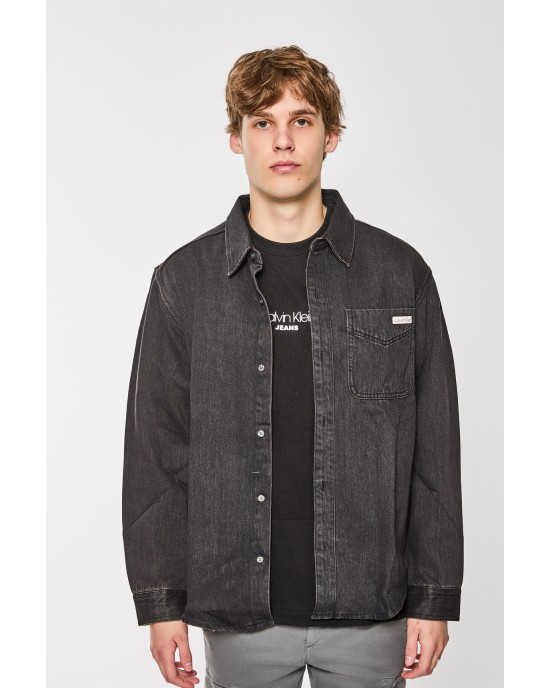 Overshirt Calvin Klein μαύρο OVERSHIRT