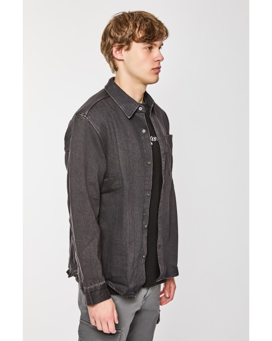 Overshirt Calvin Klein μαύρο OVERSHIRT