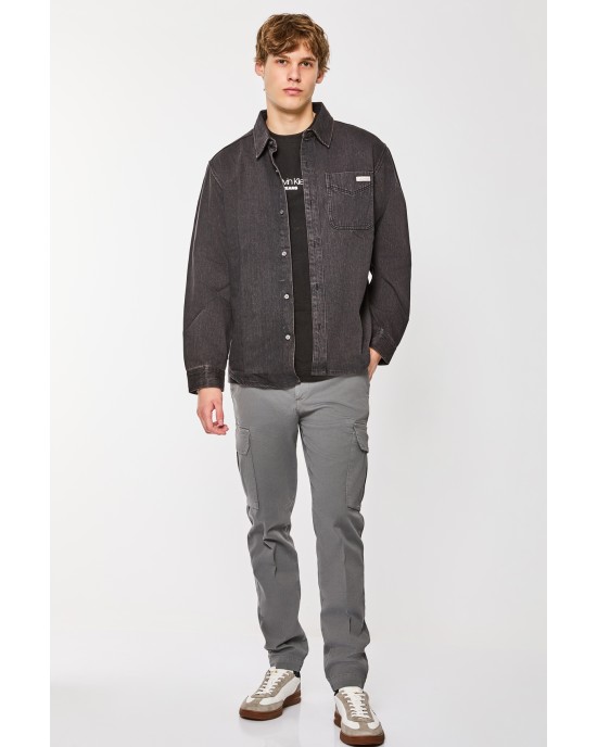 Overshirt Calvin Klein μαύρο OVERSHIRT