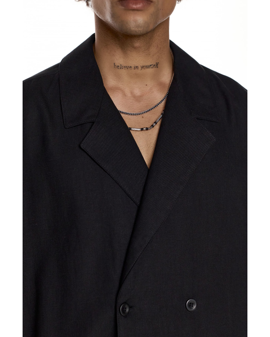 Πουκαμίσα Diverse μαύρο OVERSHIRT