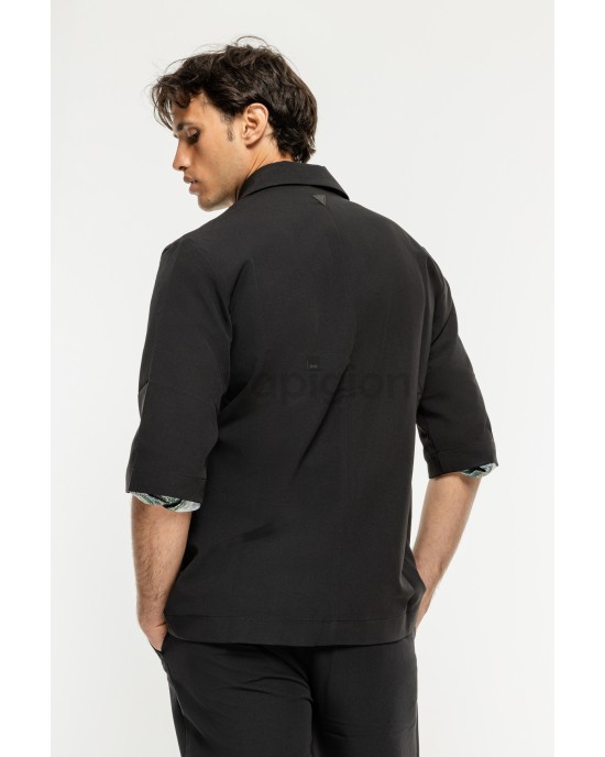 Πουκαμίσα Vittorio Damiano μαύρο OVERSHIRT