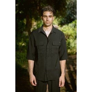 Πουκάμισο Vittorio Aviano μαύρο