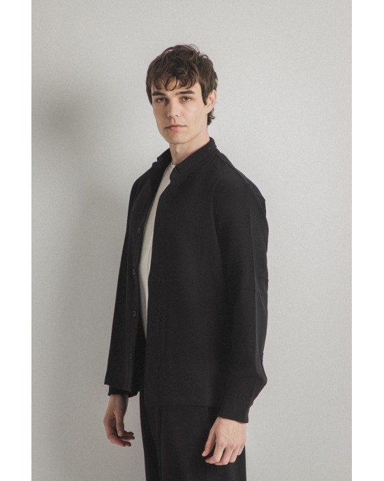 Overshirt Vittorio μαύρο OVERSHIRT