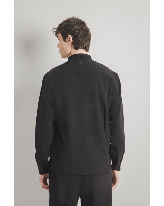 Overshirt Vittorio μαύρο OVERSHIRT