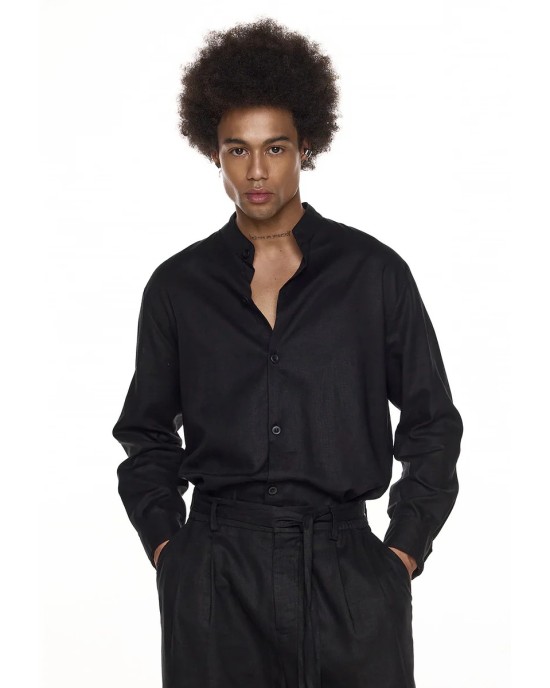 Πουκαμίσα Diverse μαύρο OVERSHIRT