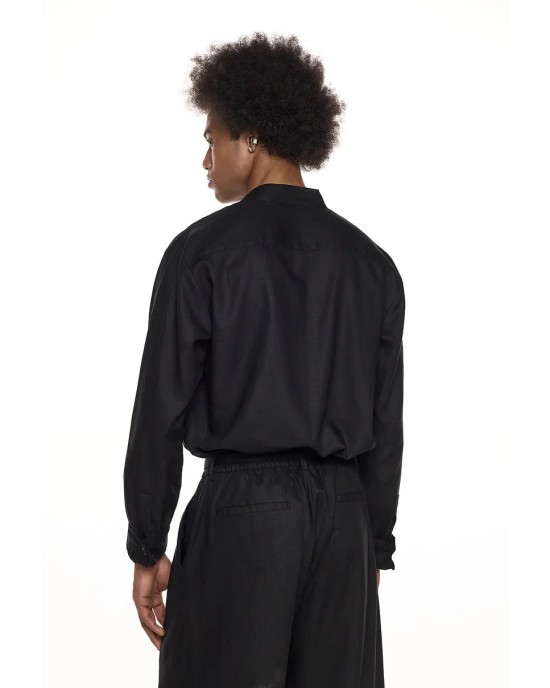 Πουκαμίσα Diverse μαύρο OVERSHIRT