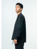 Πουκαμίσα Vittorio Vento μαύρη OVERSHIRT