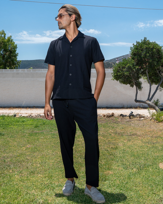 Πουκαμίσα Diverse μαύρο OVERSHIRT