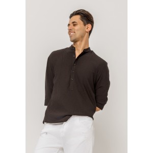 Πουκάμισα Vittorio μαύρη