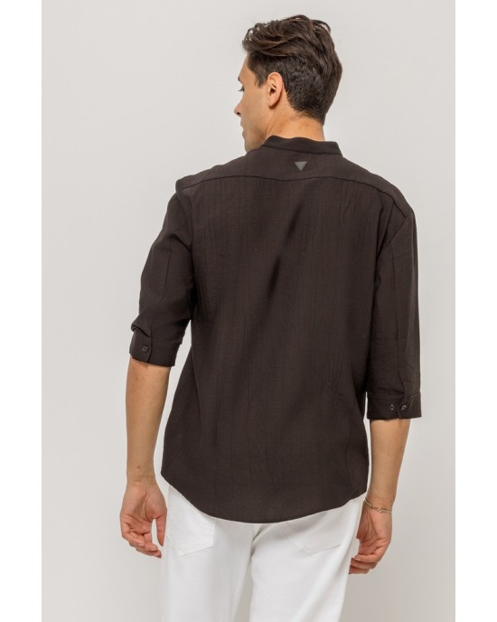 Πουκάμισα Vittorio μαύρη OVERSHIRT