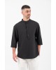 Πουκάμισα Vittorio μαύρη OVERSHIRT