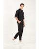 Πουκαμίσα Vittorio Capri μαύρο OVERSHIRT