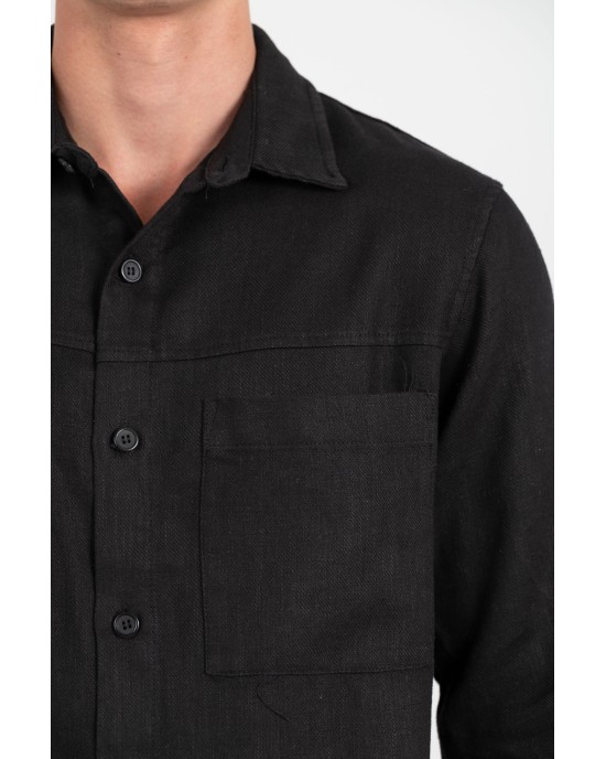 Πουκαμίσα Vittorio Sunrise μαύρο OVERSHIRT