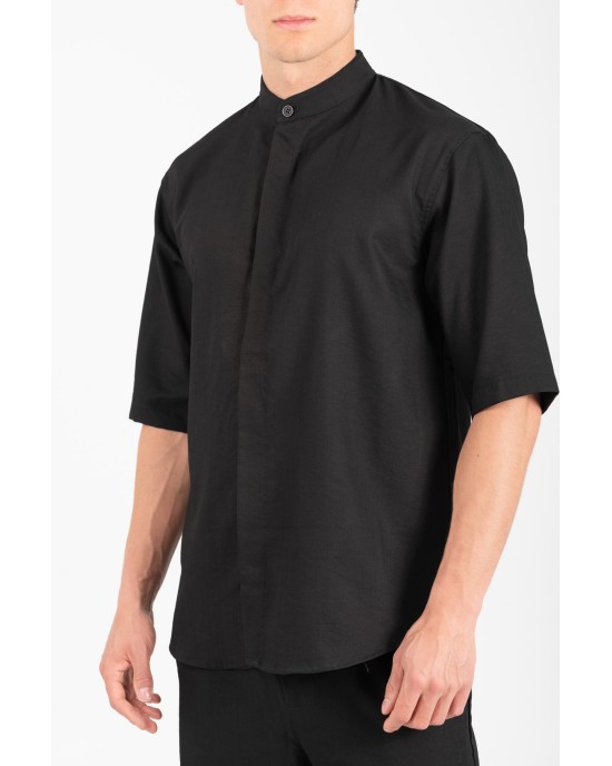 Πουκαμίσα Vittorio Miro μαύρο OVERSHIRT