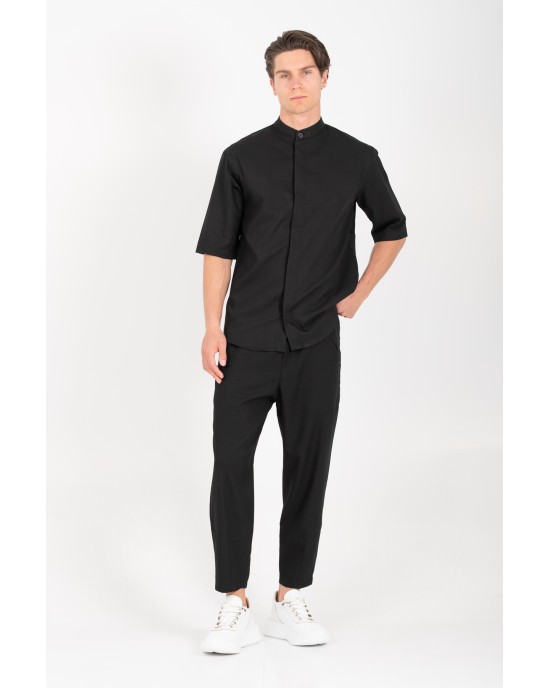 Πουκαμίσα Vittorio Miro μαύρο OVERSHIRT