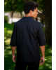 Πουκαμίσα Vittorio Alberto μαύρο OVERSHIRT