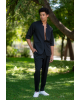 Πουκαμίσα Vittorio Alberto μαύρο OVERSHIRT