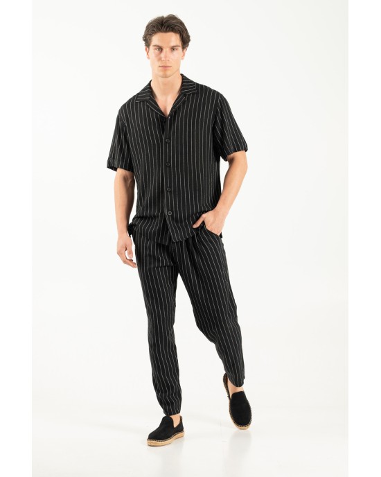 Πουκάμισο Vittorio Tinos μαύρο OVERSHIRT