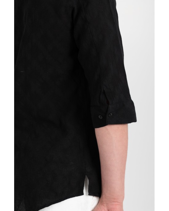Πουκάμισα Vittorio μαύρη OVERSHIRT