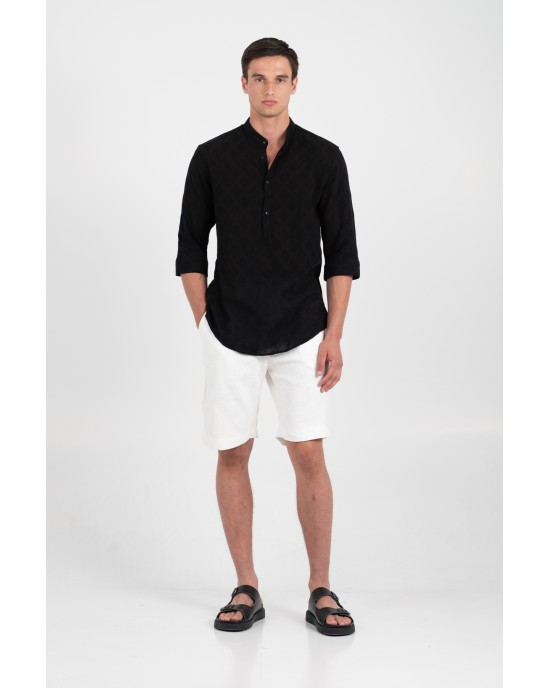 Πουκάμισα Vittorio μαύρη OVERSHIRT