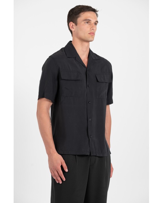 Πουκάμισο Vittorio μαύρο OVERSHIRT