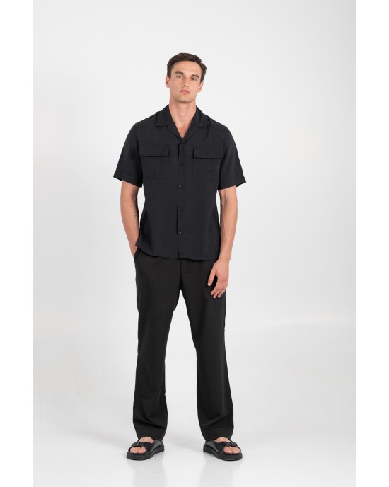 Πουκάμισο Vittorio μαύρο OVERSHIRT