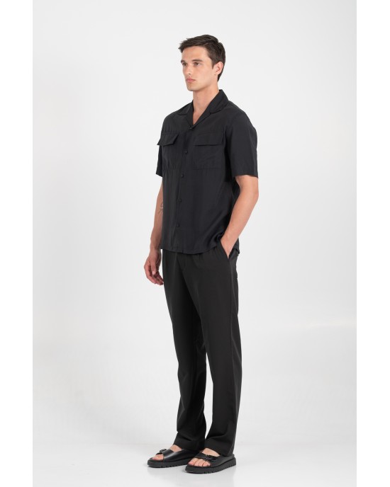 Πουκάμισο Vittorio μαύρο OVERSHIRT