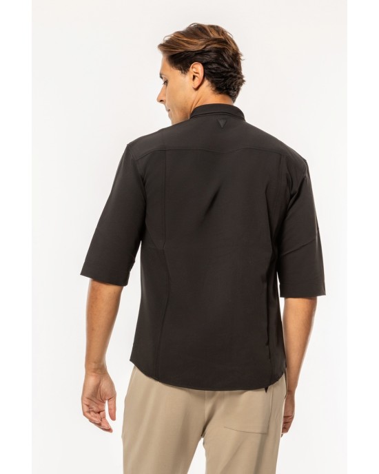 Πουκάμισο Vittorio Agrate μαύρο OVERSHIRT