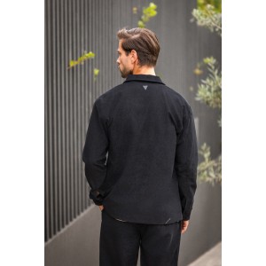 Overshirt Vittorio Arezzio μαύρο Overshirt Vittorio Arezzio μαύρο