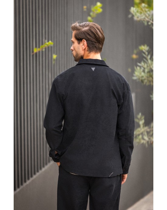 Overshirt Vittorio Arezzio μαύρο OVERSHIRT