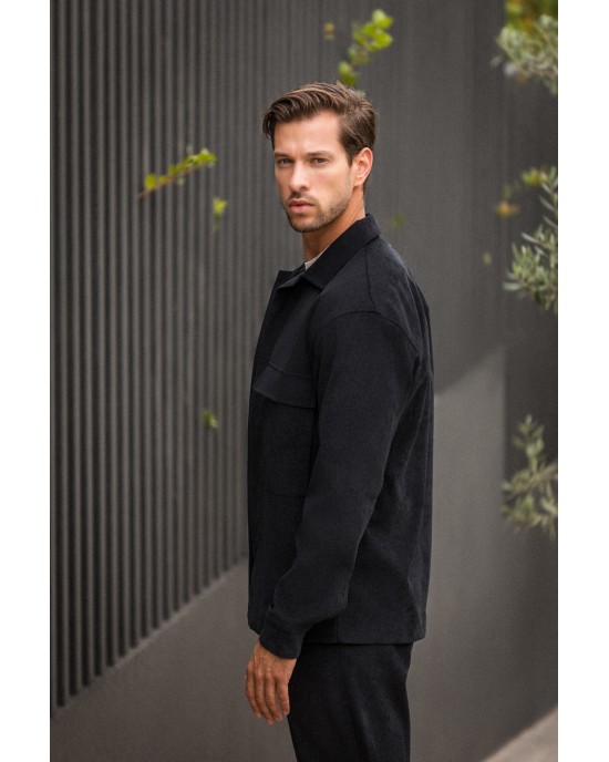 Overshirt Vittorio Arezzio μαύρο OVERSHIRT