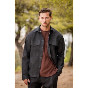 Overshirt Vittorio Biago μαύρο Overshirt Vittorio Biago μαύρο