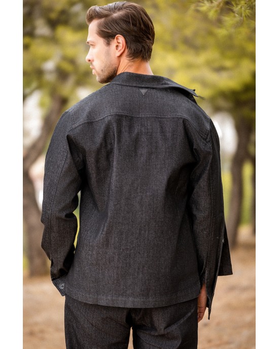 Overshirt Vittorio Biago μαύρο OVERSHIRT