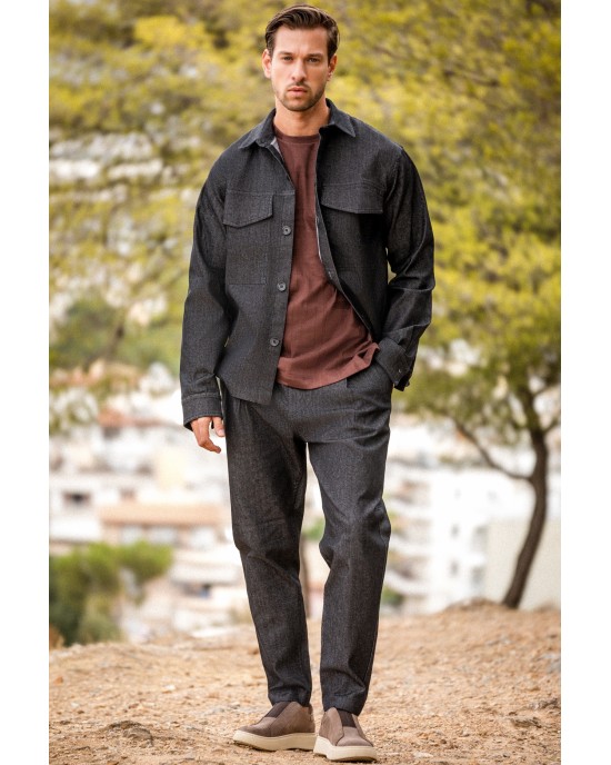 Overshirt Vittorio Biago μαύρο OVERSHIRT