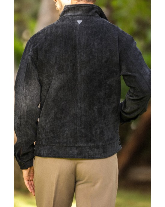 Πουκαμίσα Vittorio Robbio μαύρο OVERSHIRT
