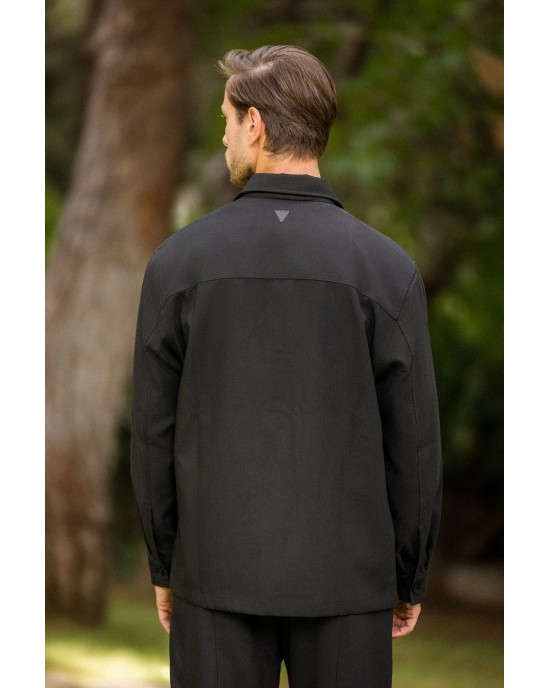 Πουκαμίσα Vittorio Barezzi μαύρο OVERSHIRT