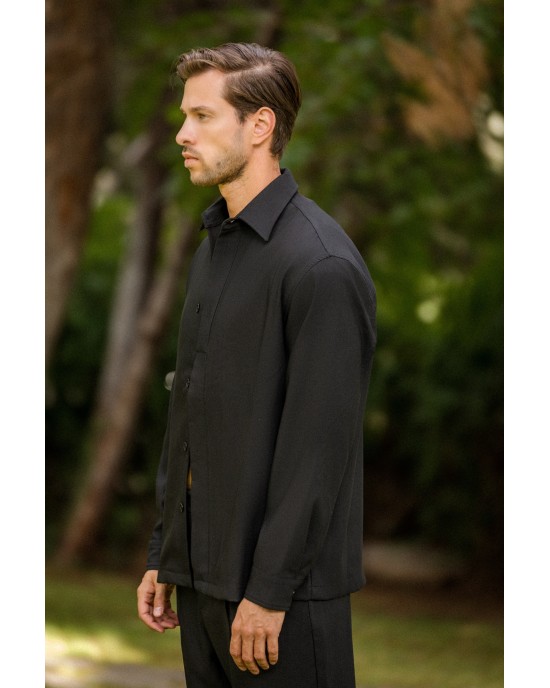 Πουκαμίσα Vittorio Barezzi μαύρο OVERSHIRT