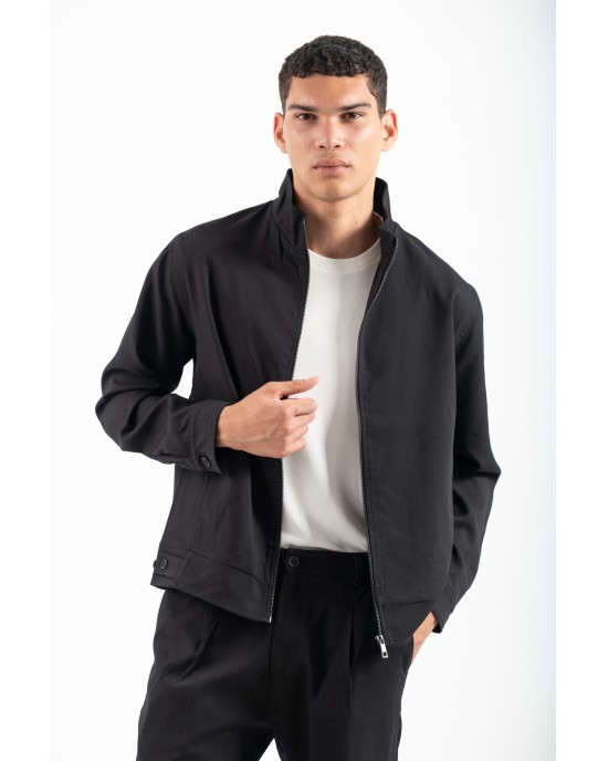 Πουκαμίσα Vittorio Robbio μαύρο OVERSHIRT