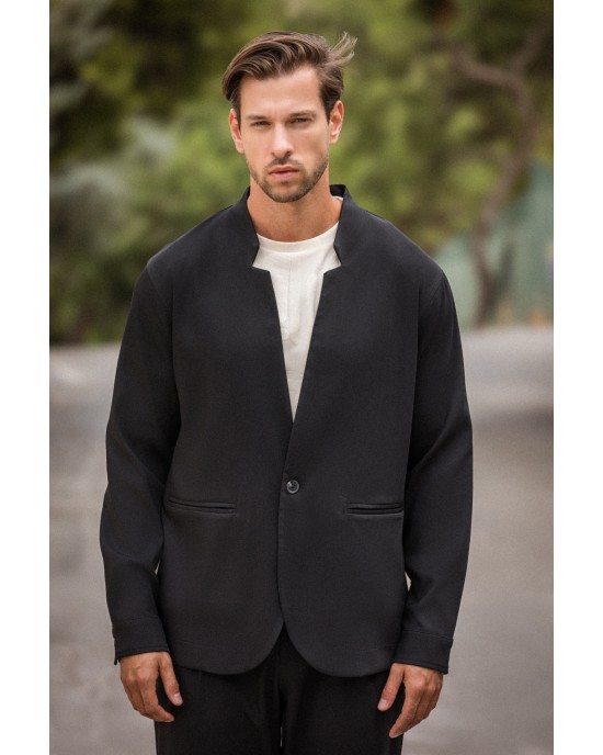 Πουκαμίσα Vittorio Alberto μαύρο OVERSHIRT