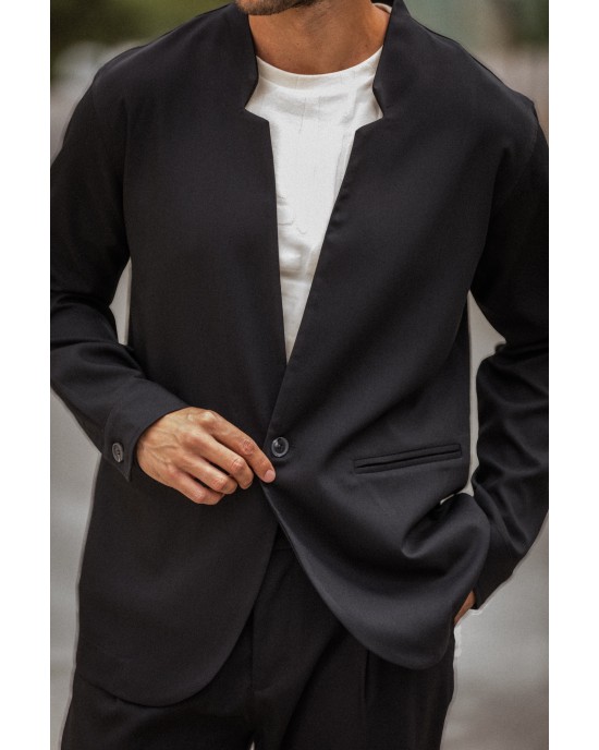 Πουκαμίσα Vittorio Alberto μαύρο OVERSHIRT