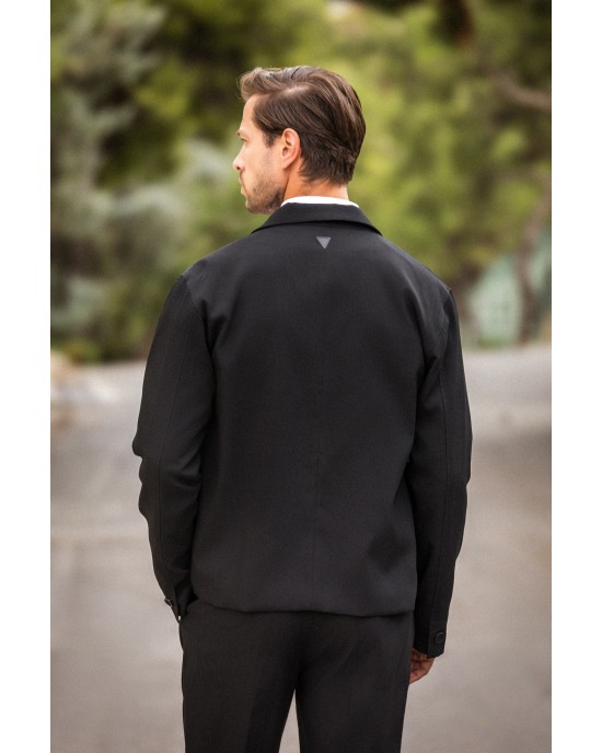 Πουκαμίσα Vittorio Pescara μαύρο OVERSHIRT
